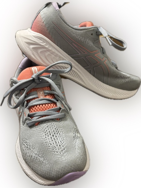 Asics Shoes - Asics Women's Gel Cumulus 25 Gray Running Shoes with Pink and Purple Accents